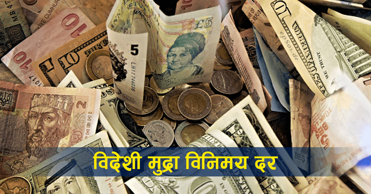 यस्तो छ आजको विदेशी मुद्रा विनिमय दर, कुन देशको कति ?